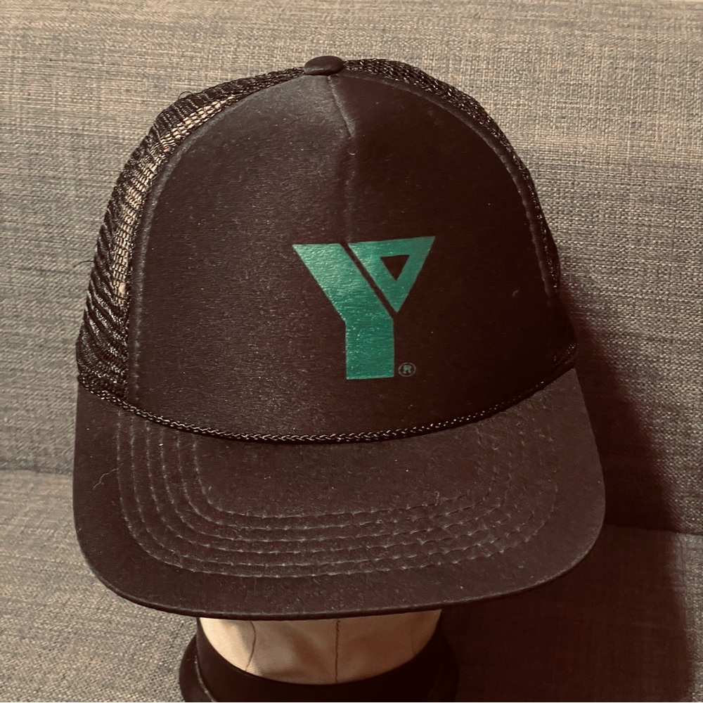 Children’s Y YMCA Hat Cap Snapback Black Green Logo Adjustable VINTAGE  Retro